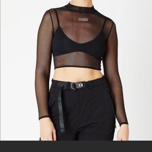 Kith Swarovski mesh top